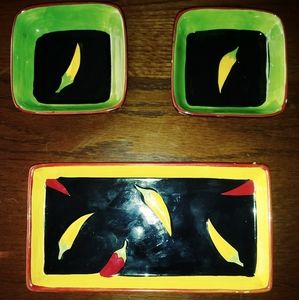 NEW VINTAGE 3 PIECE TRAY.